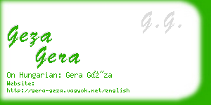 geza gera business card